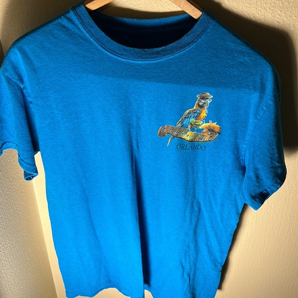 Rainforest Cafe Orlando Its Happy Hour Tee Color Blue Size Medium - Picture 1 of 5